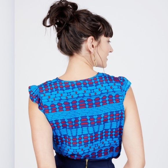 Plenty by Tracy Reese Flutter Sleeve Blouse - Picture 4 of 13